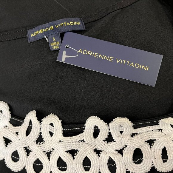 Adrienne Vittadini Women's Black White Summer Top - Size Small - NWT - Picture 2 of 3